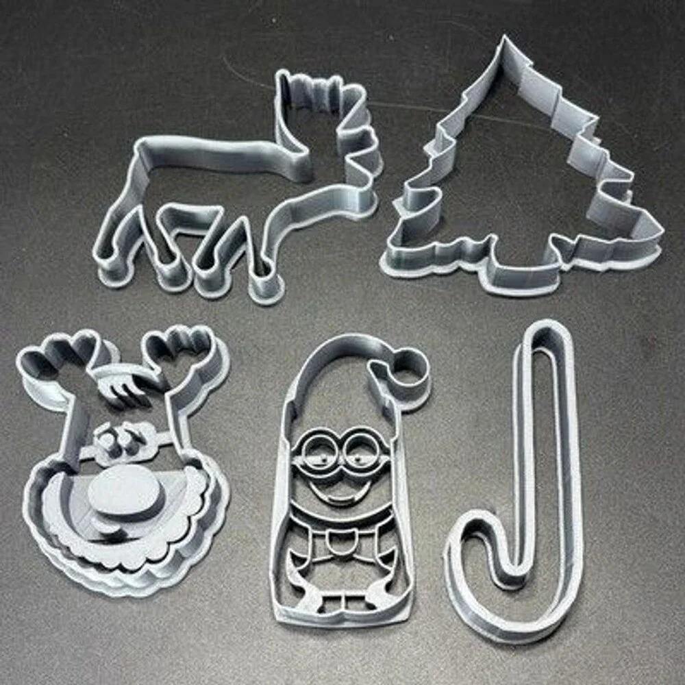 Christmas Custom 3DPrint Cookie Cutters Unique designs baking perfect for gifts